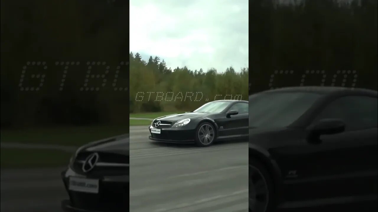 530 HP Nissan GTR R35 vs Mercedes SL65 AMG Black Series V12 BiTurbo brutal streetrace