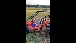 Girl loves driving her Muddy!