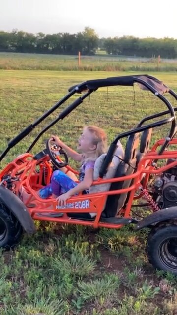 Girl loves driving her Muddy!