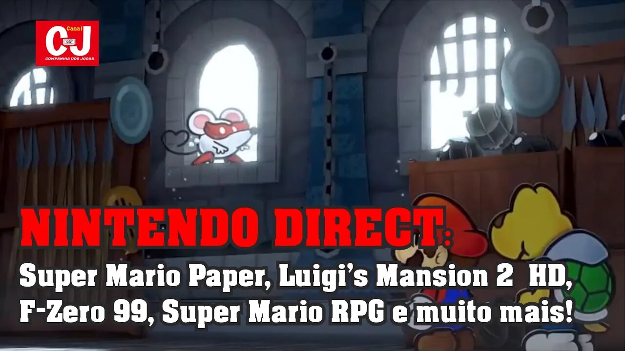 Nintendo Direct: Mario Paper, Luigi´s Mansion 2 HD, Super Mario RPG, F-Zero 99 e muito mais!