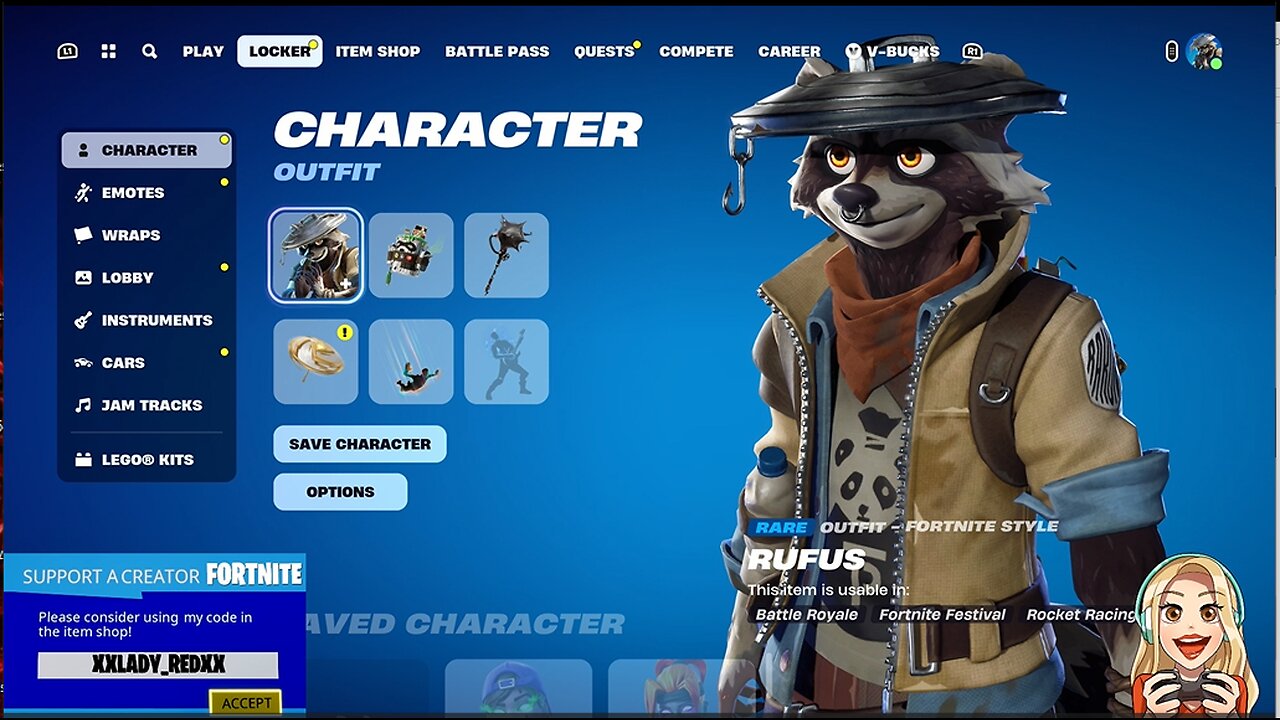 RUFUS (Rare Outfit)-Fortnite