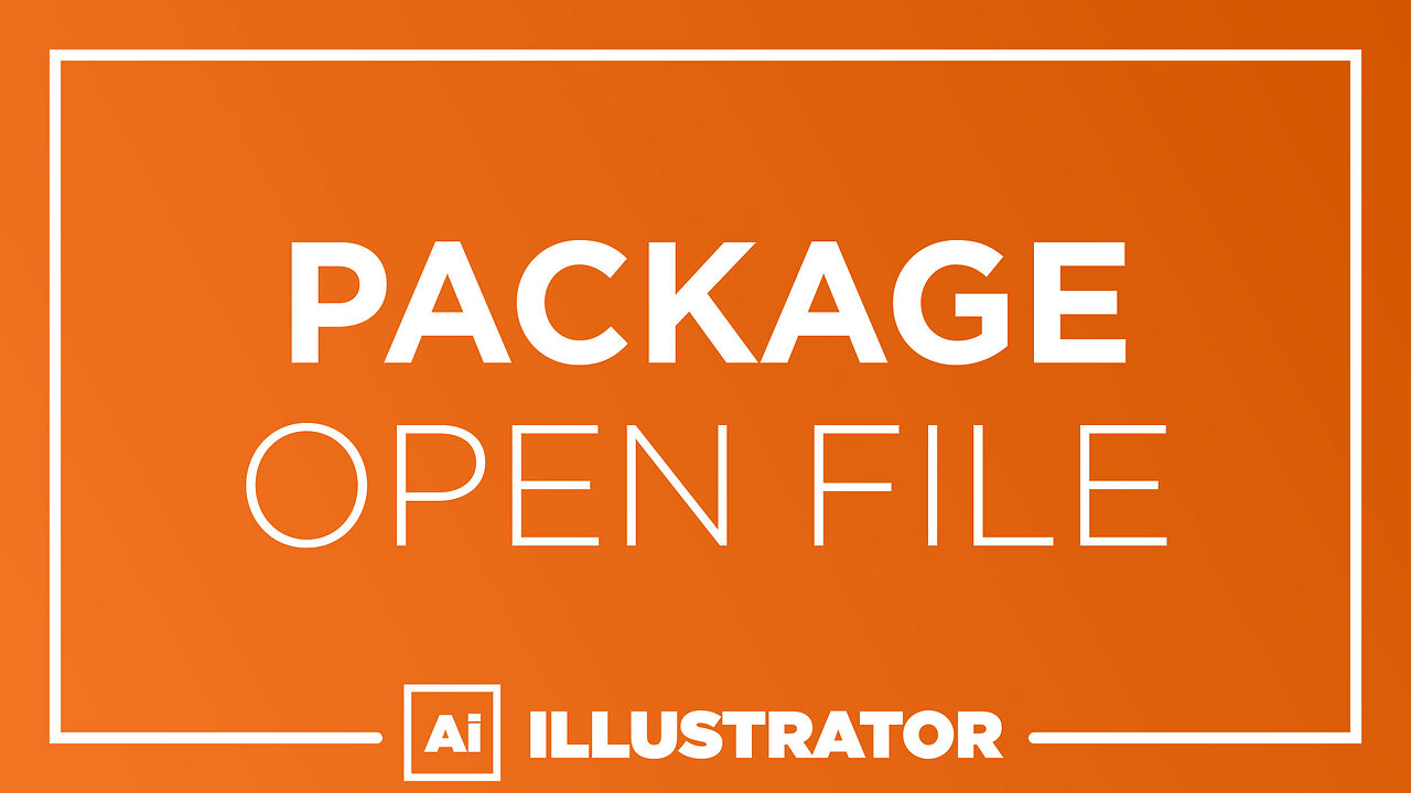 Quick Tip: Illustrator - Create Package / Open File