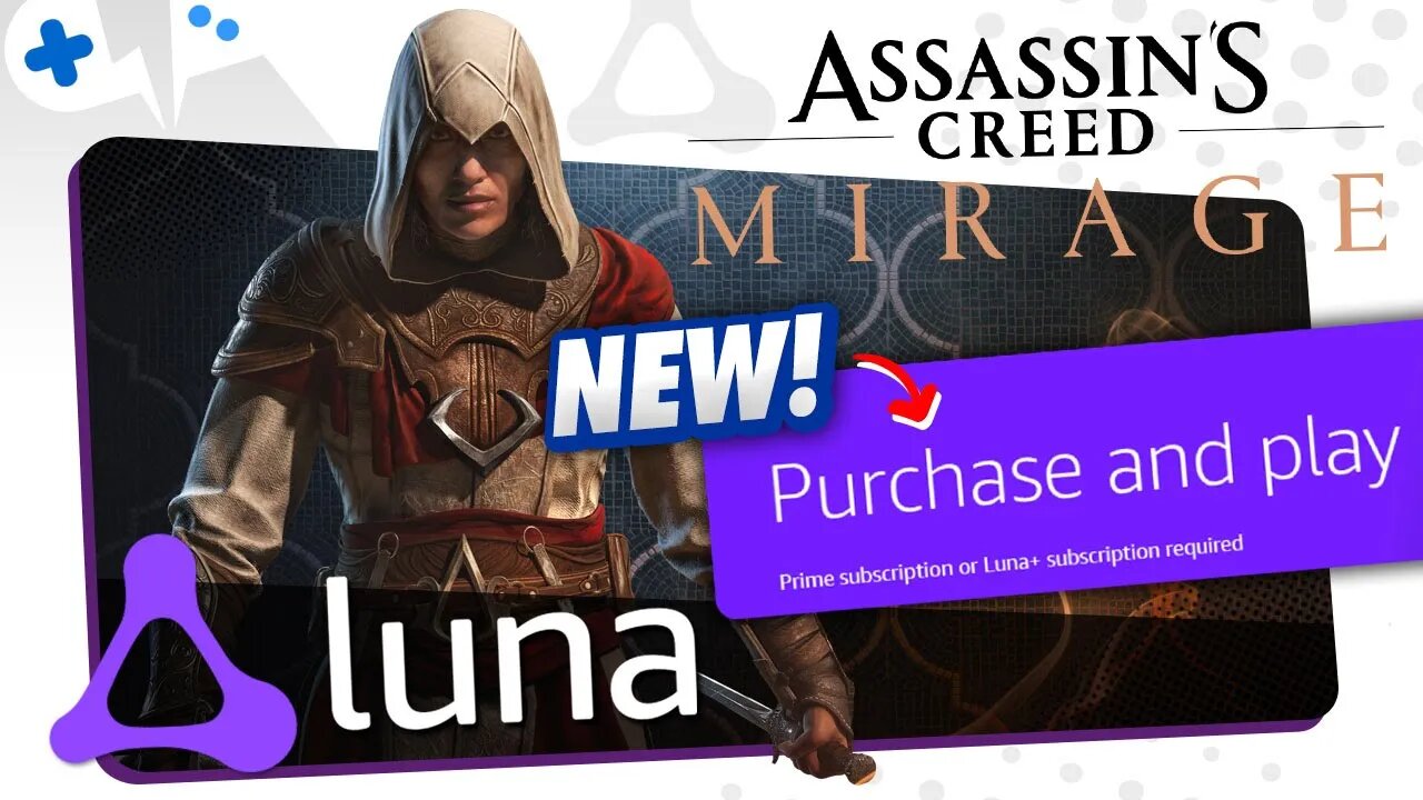 Assassin’s Creed MIRAGE on Amazon LUNA | NEW Purchase and PLAY!