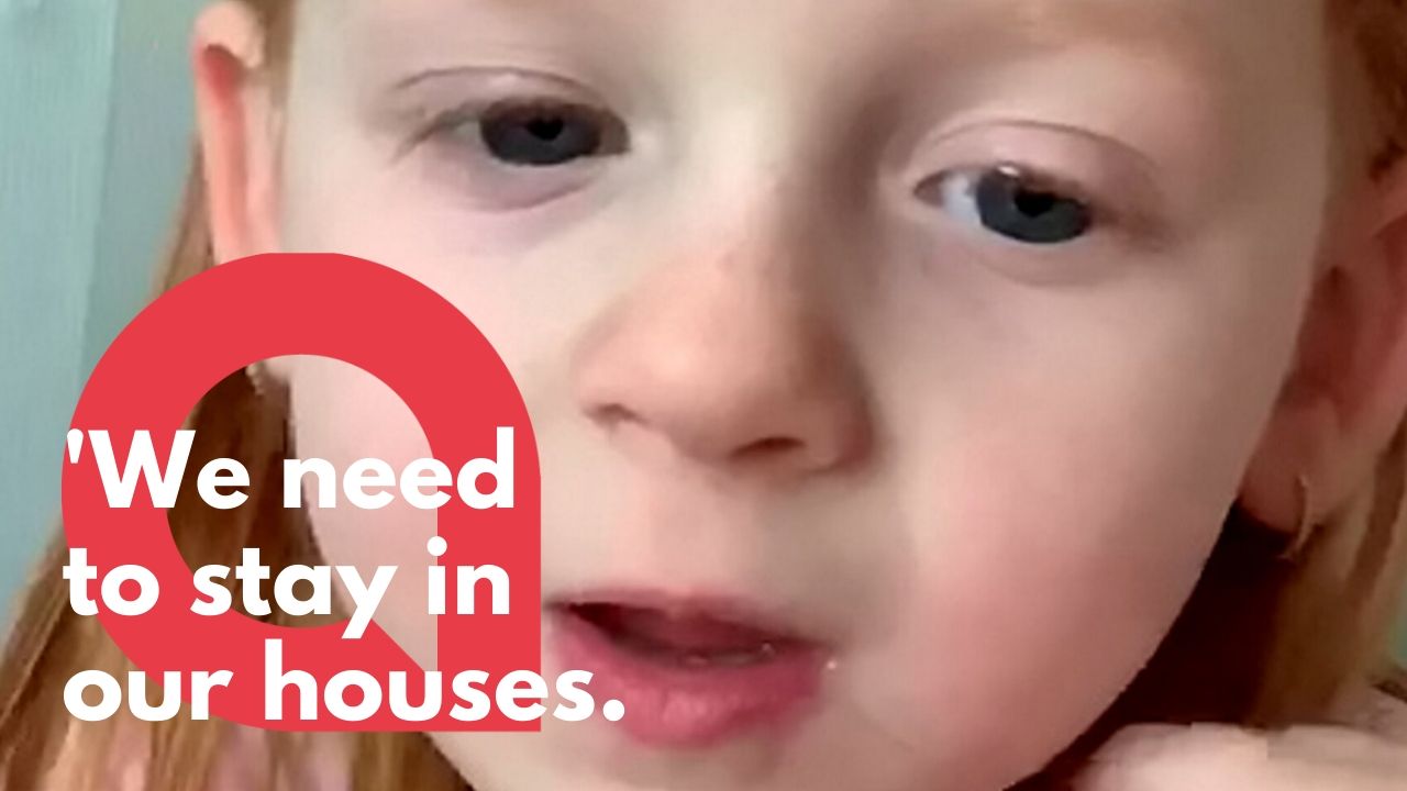 Watch this little girl's powerful plea to people to stay inside amidst coronavirus