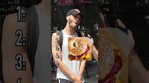 NEW YORKER Blind Ranks NY FOODS!! He Brought The Energy! #shorts #ranking #food #manonthestreet