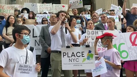 Stefano Forte The Merit Matters:the rally to Protest High School Lottery Results hostedplacenyc_org