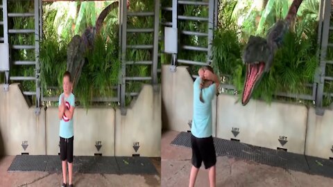 dinosaur attack on children