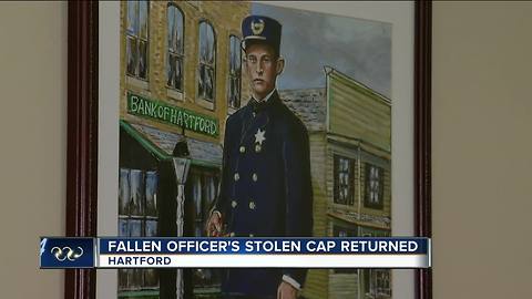 Fallen officer's stolen cap returned