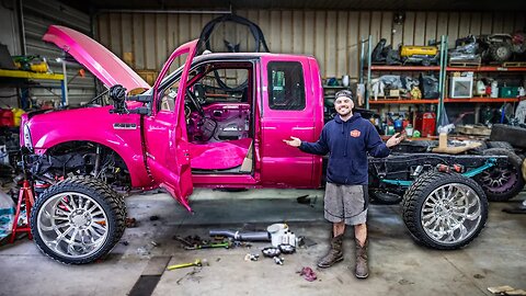 MIAMI VICE F250 Gets CUSTOM CARPET + HUGE LIFT KIT!!!