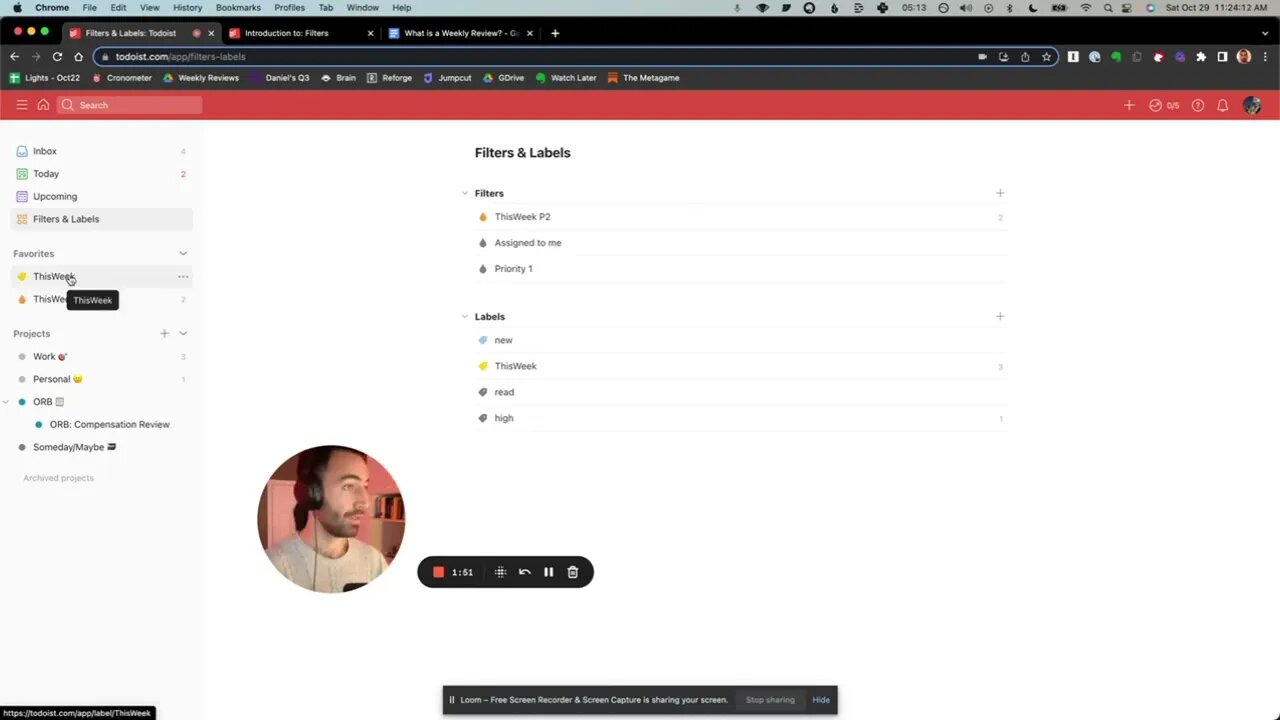 Labels and Filters in Todoist. What's the difference? (GTD)