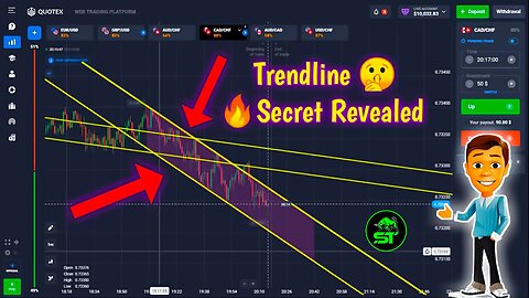 Quotex Secret Trendline Revealed / Binery में ऐसे Trendline लगाते हैं । #binary #quotex #viralvideo