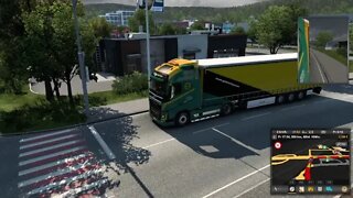 Eurotrucksimulator 2. Mit dem LKW durch Europa Auf der Pro Mod mit guter Musik.