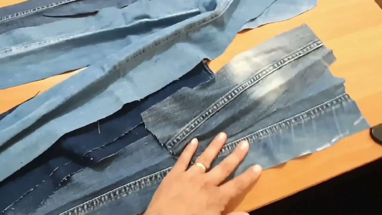 DIY: old jeans CLUTCH BAG