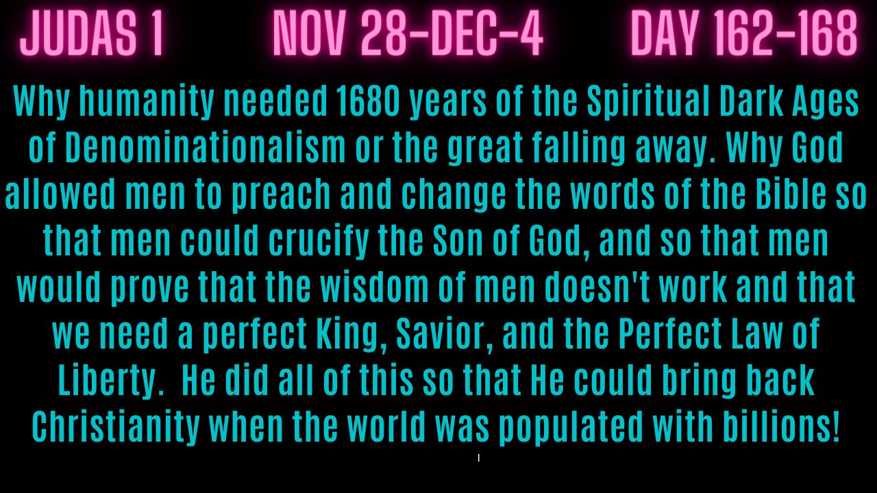 JUDAS. Why humanity needed 1680 years of Denominational Apostasy 2 Thess. 2:3.