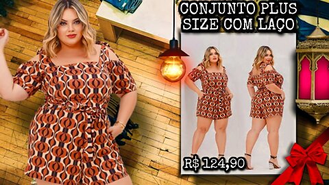 ✔️ CONJUNTO PLUS SIZE COM LAÇO