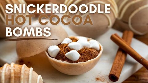 How to Make Snickerdoodle Hot Cocoa Bombs -- www.iambaker.net