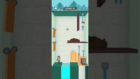 rescue cut rope puzzle 😎 #shorts