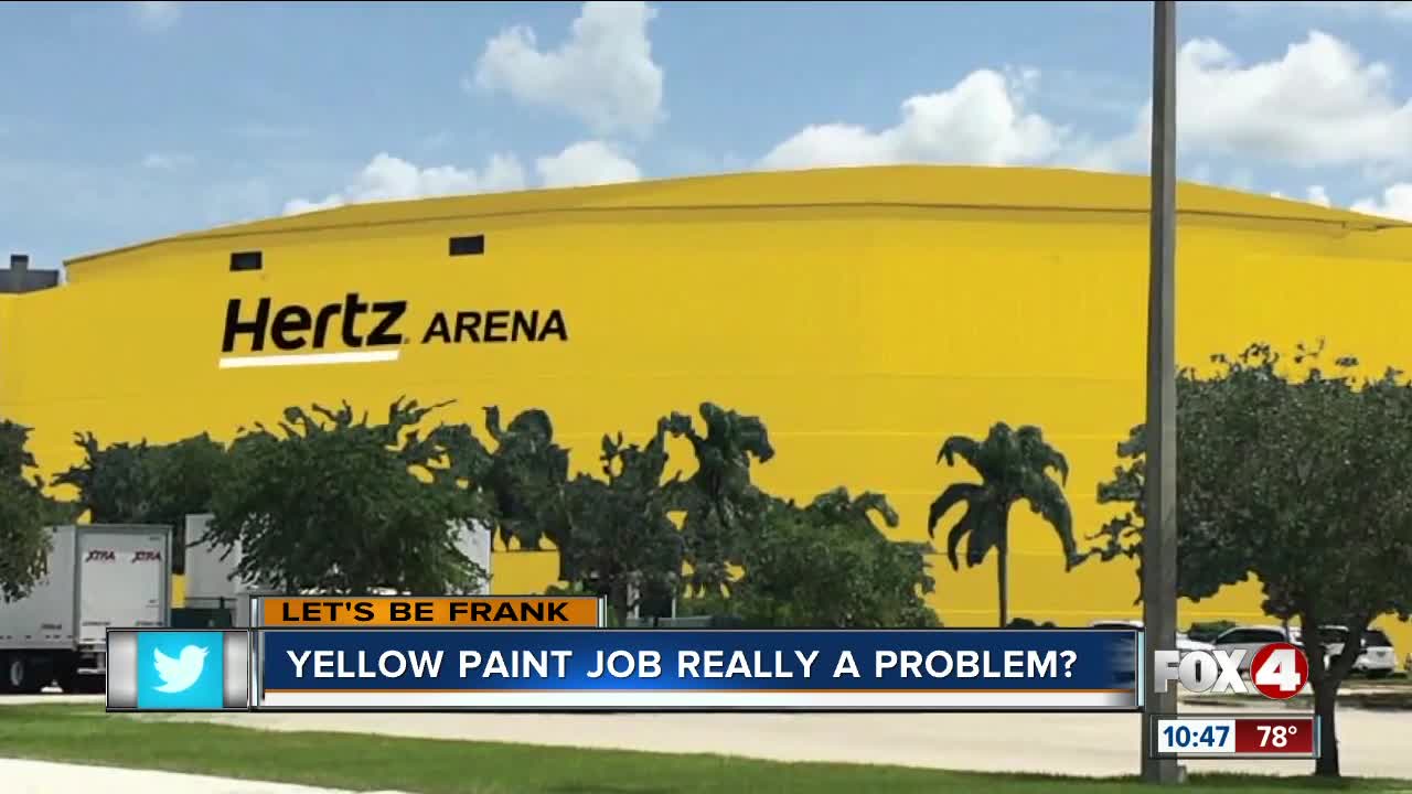 'Let's be Frank': Thoughts on painting the Hertz Arena yellow