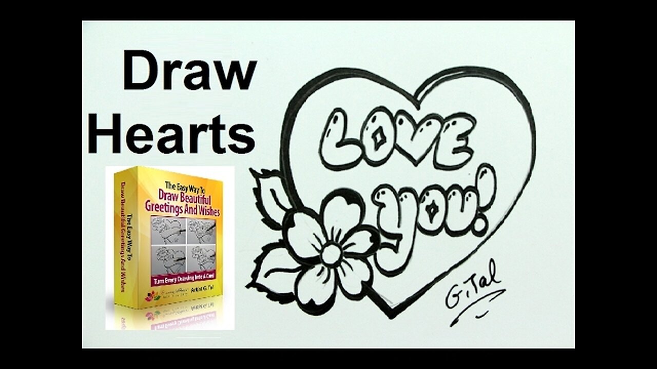 Chocolate Heart Valentines Drawing Tutorial Mother's Day Too!