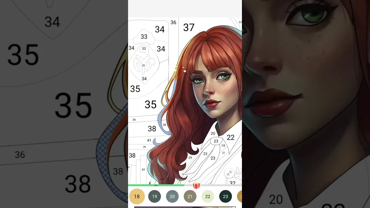 Color by number - Pretty little witch