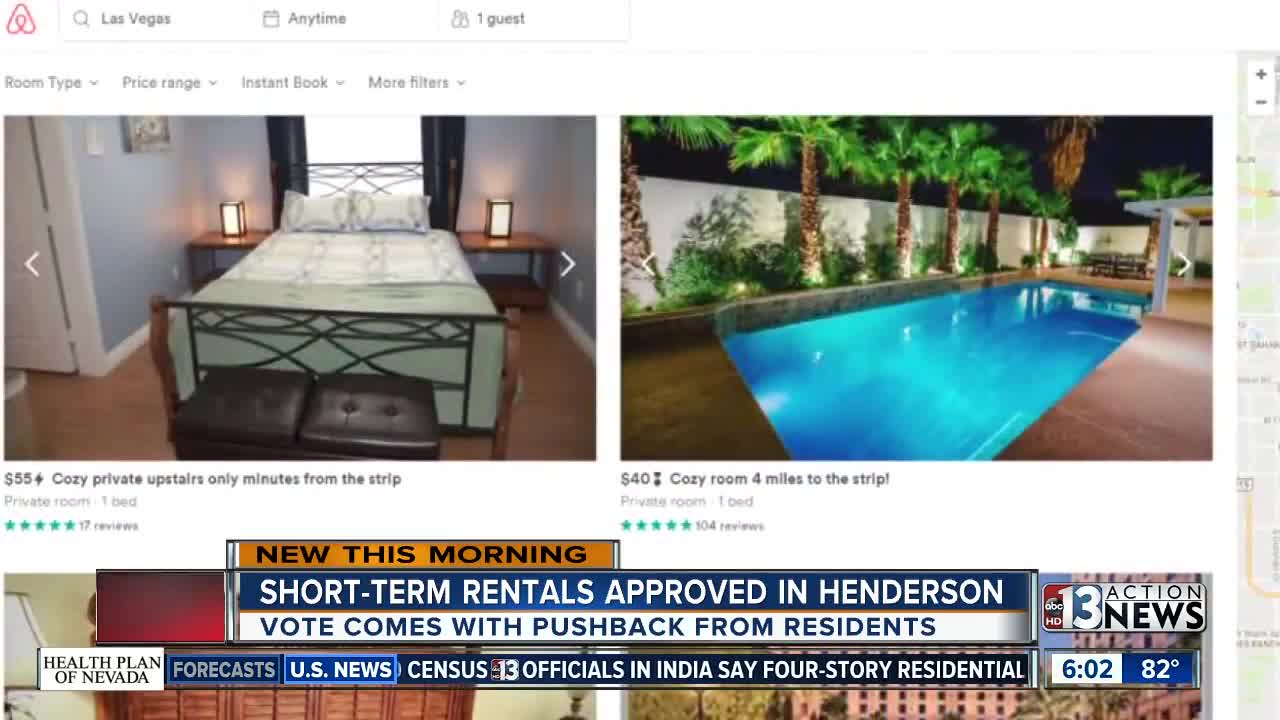 Henderson allows short term vacation rentals