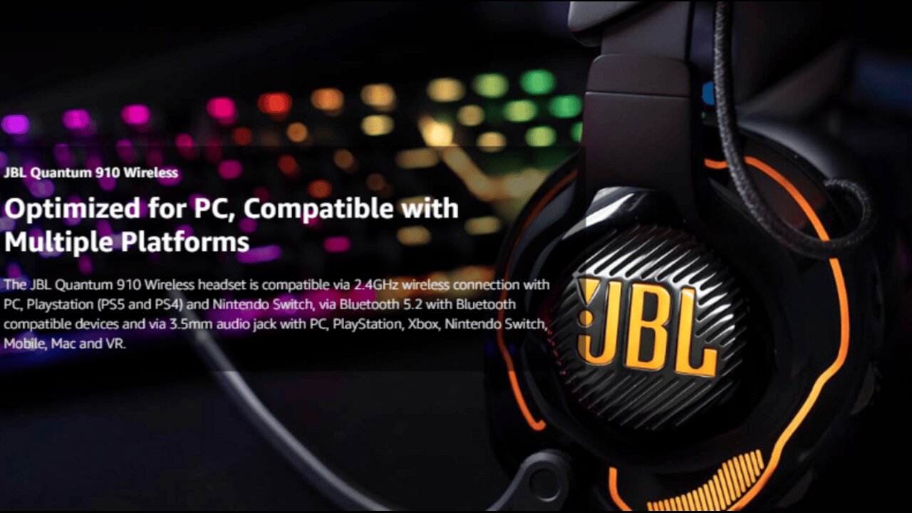 JBL Quantum 910 - Wireless Over-Ear Performance Gaming Headset