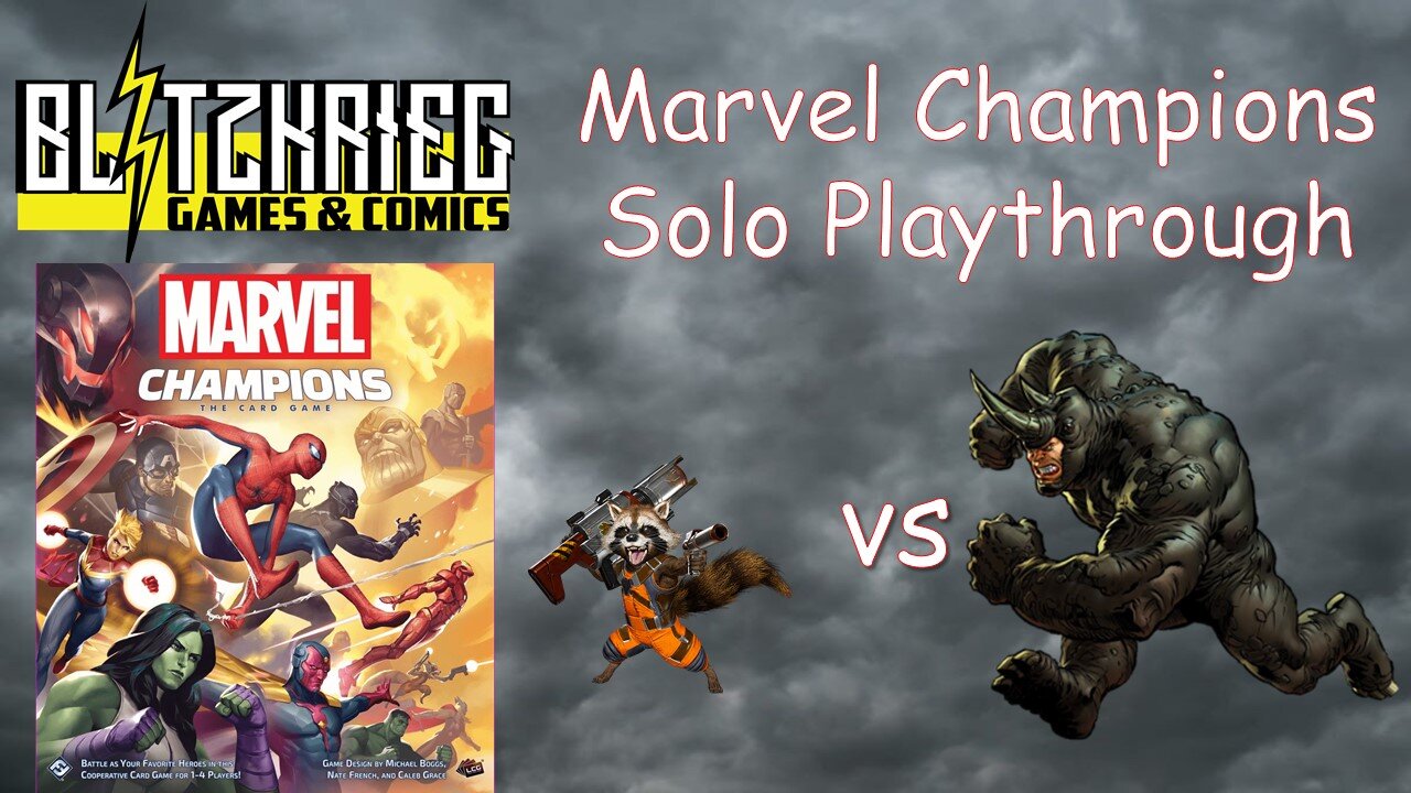 Rocket Raccoon vs Rhino Marvel Champions Card Game Solo Playthrough