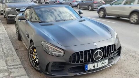 [8k] Magno Graphite Grey Mercedes AMG GT-R Convertible 1/750. Looks great!