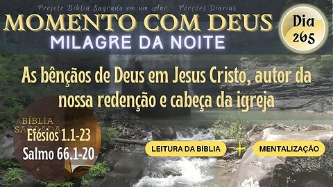 MOMENTO COM DEUS - LEITURA DIÁRIA DA BÍBLIA | MILAGRE DA NOITE - Dia 265/365 #biblia