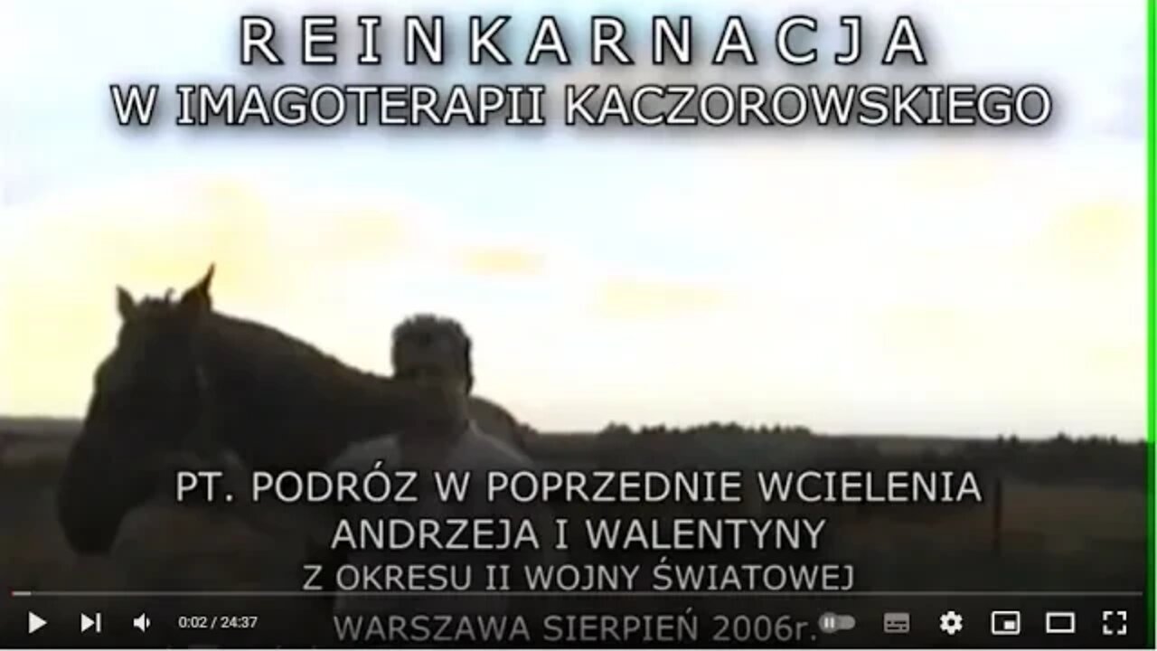 PODROŻ W POPRZEDNIE WCIELENIE - ODCZUCIA NA POZIOMIE OPISÓW WSPOMNIEŃ Z PRZESZŁOŚCI/2006©TV IMAGO