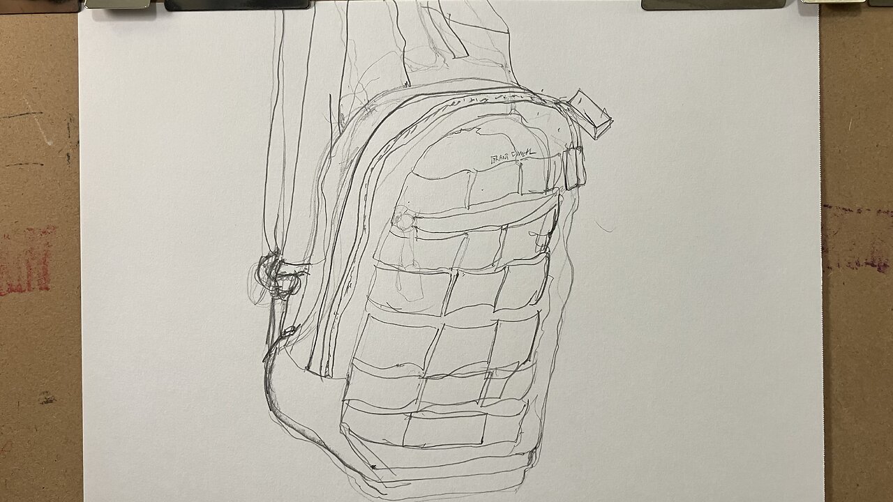 Quick Warmup Study of my small art bag