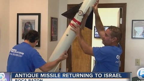 Antique missile returning to Israel from Boca