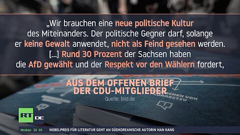 CDU-Mitglieder in Sachsen fordern Gespräche mit AfD – Weidel versus Wagenknecht