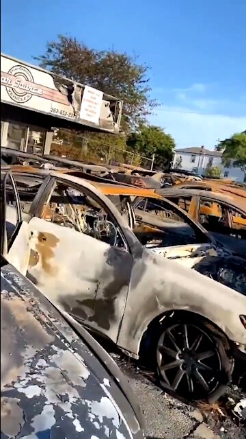 Car Dealership Looks Like Third World Country After Kenosha Riots
