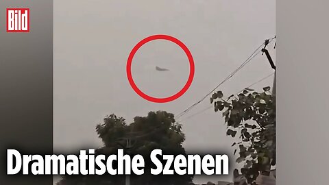 INDIEN: MIG-29 Kampfjet stürzt ab und fängt Feuer
