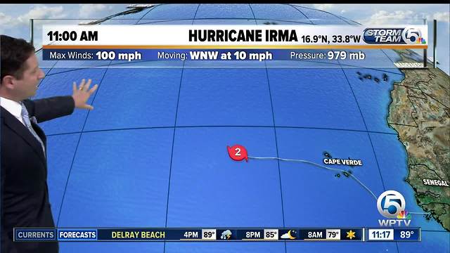 Irma now a Category 2 hurricane