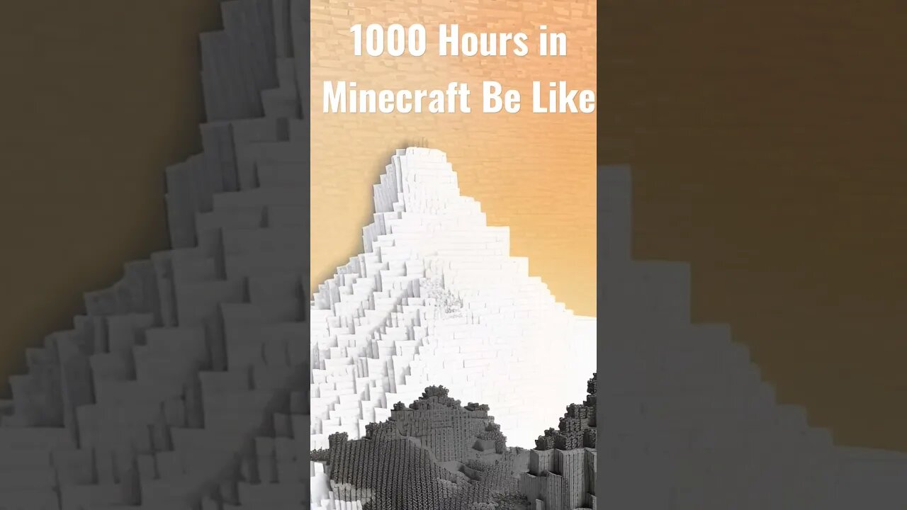 1000 Hours in Minecraft Be Like... #minecraft