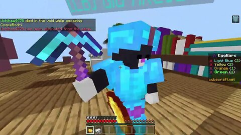 Eggwars Duo Cubecraft | tried to run away but got eaten by a Minecraft Rusher