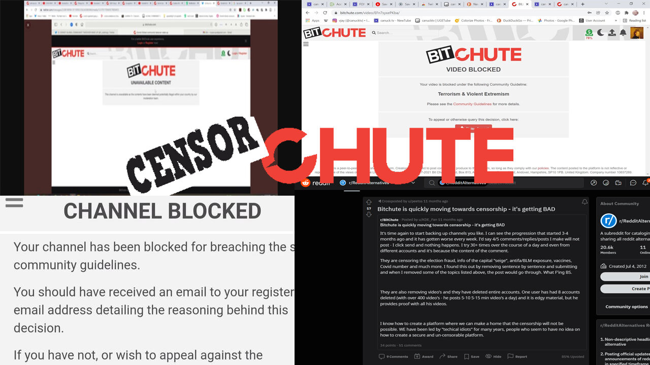 CensorChute Should Be the Name - Bitchute Censoring Big!!!