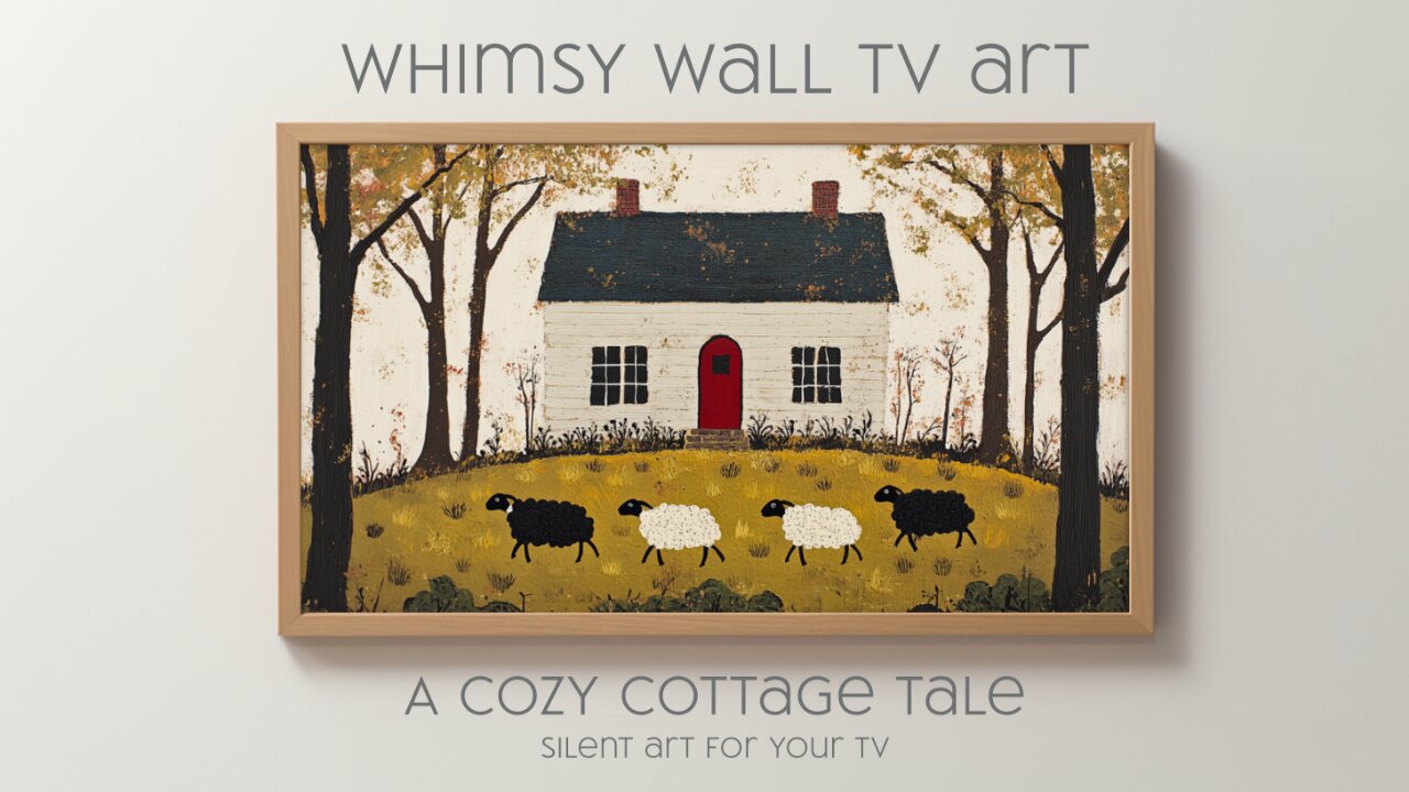 A Cozy Cottage Tale: Silent Art For Your TV | Primitive Folk Art