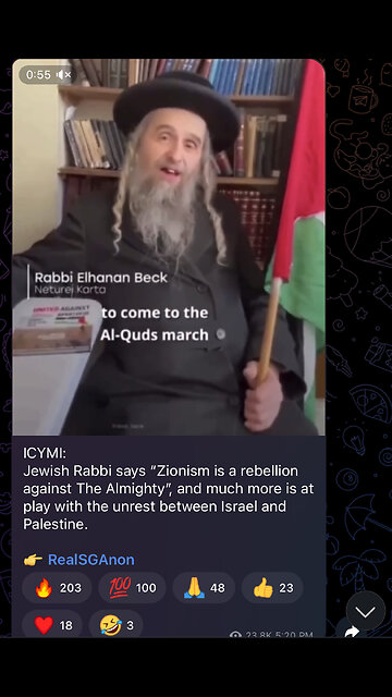 Jewish Rabbi says “Zionism is a rebellion against The Almighty”,