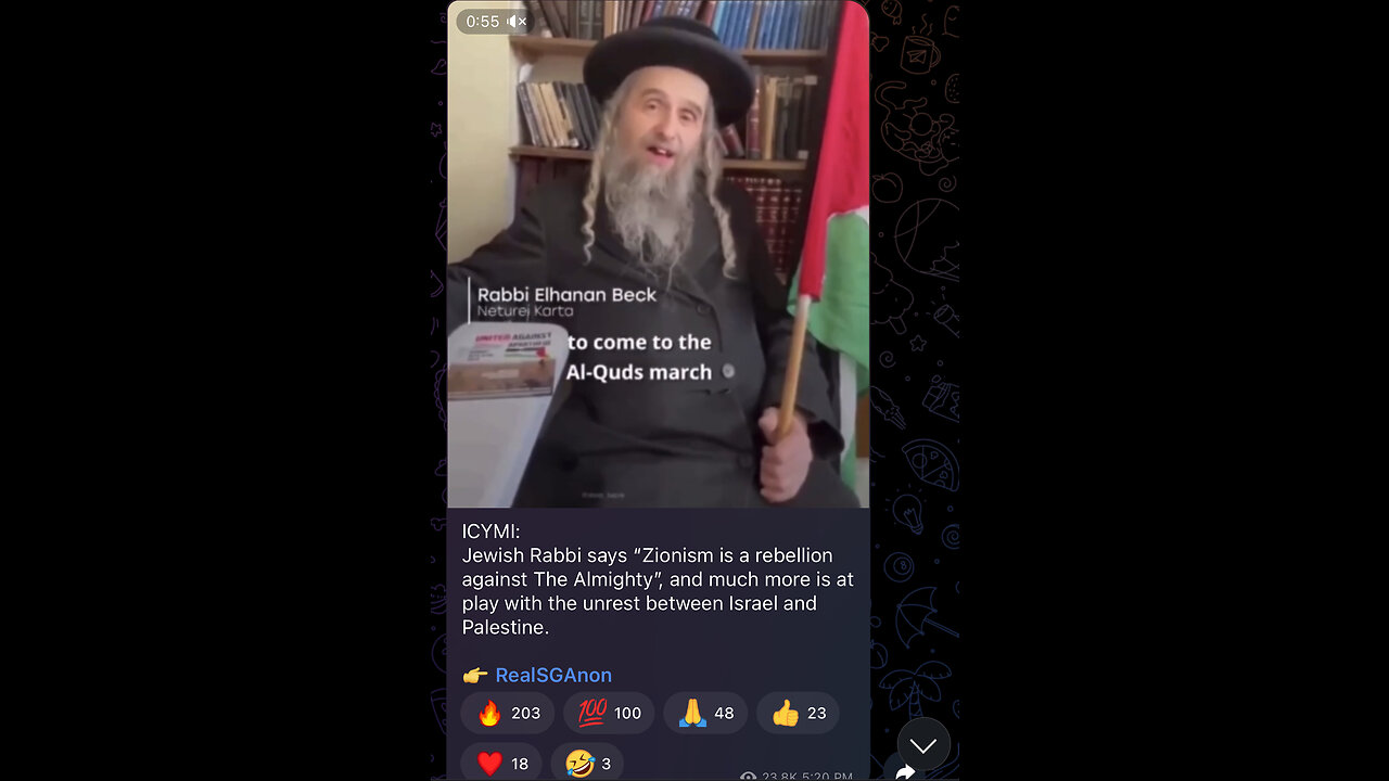 Jewish Rabbi says “Zionism is a rebellion against The Almighty”,