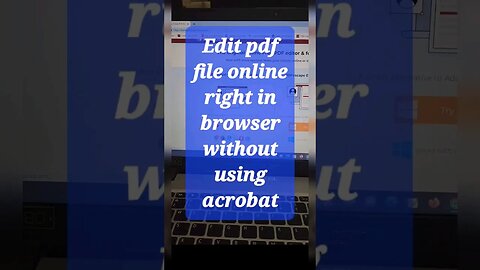 Edit pdf file online right in browser without using acrobat #shorts #youtubeshorts