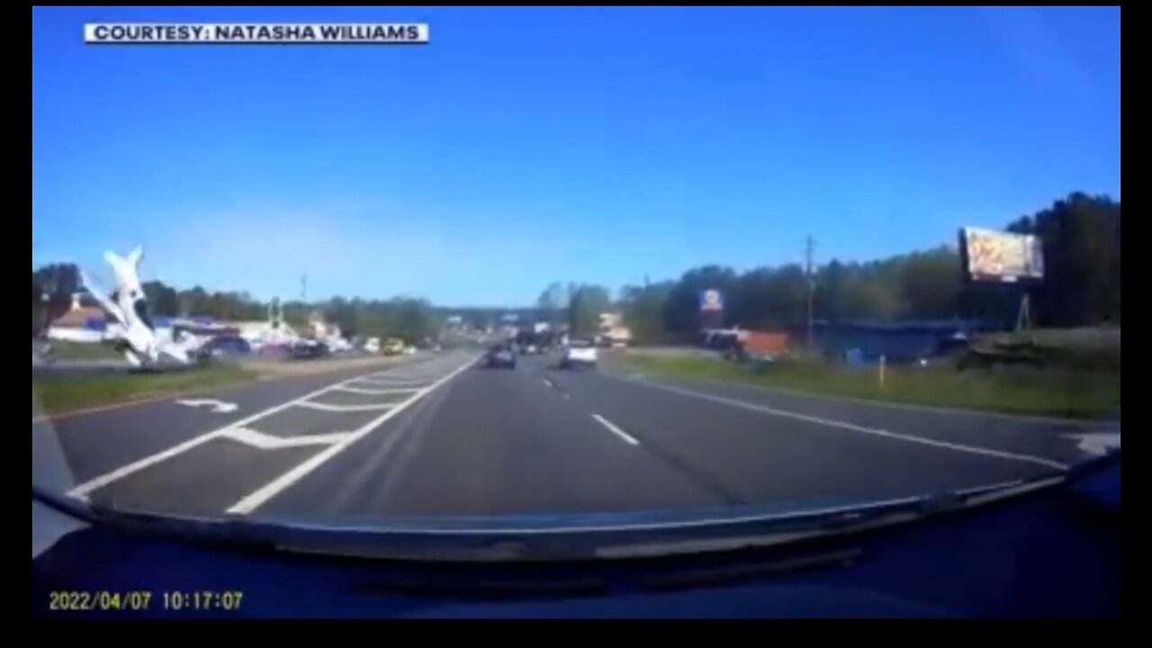 Dashcam Captures Plane Crashing Onto Georgia Highway