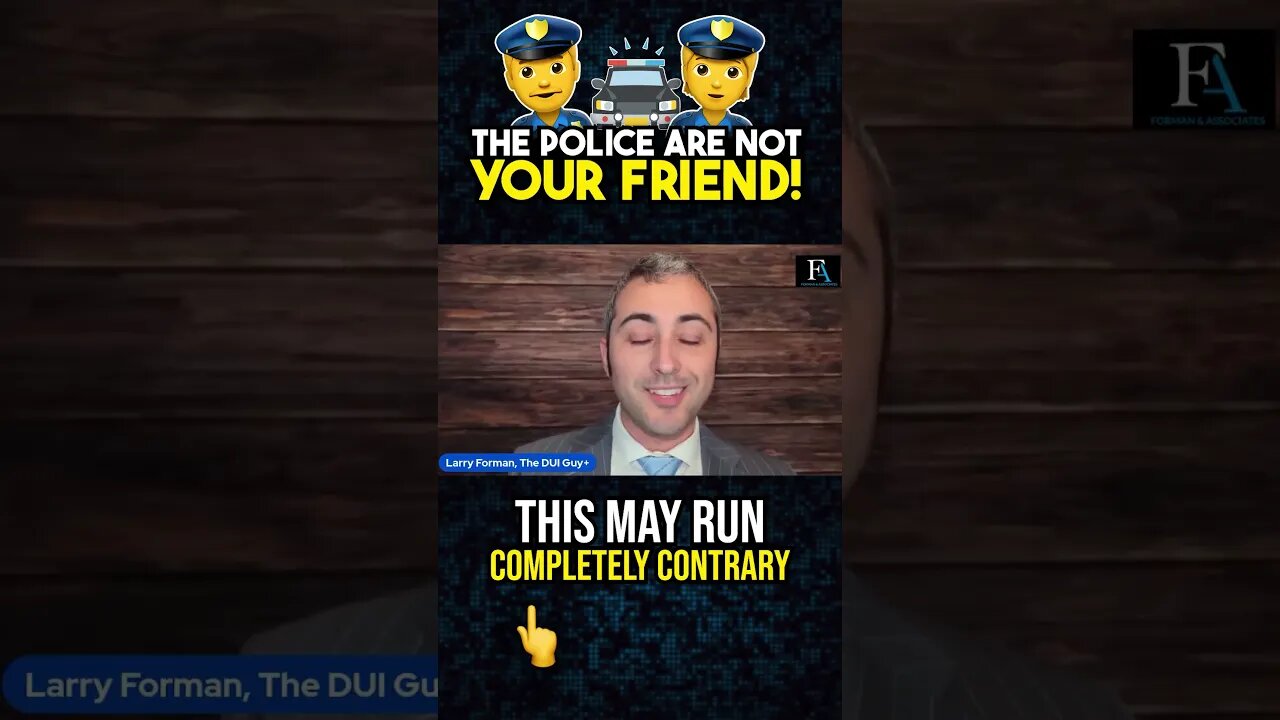 The POLICE are NOT YOUR FRIEND!