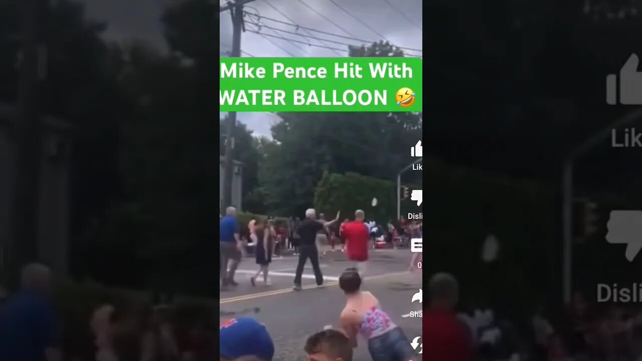 MIKE PENCE HIT With A Water Balloon #youtubeshorts #youtube #funny #funnyvideo #funnyshorts #comedy