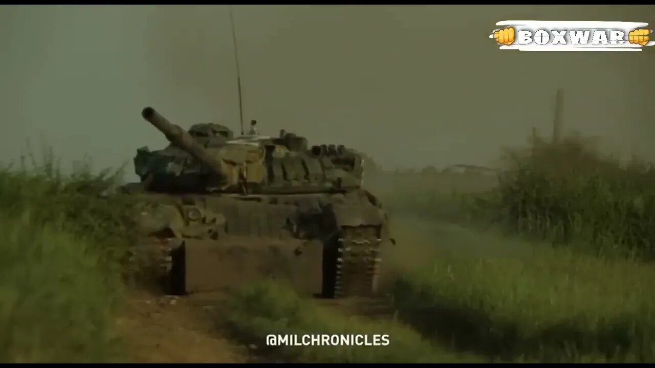 main battle tank T-72B 9th regiment of the DPR suppresses firing positions of Forces of Ukraine