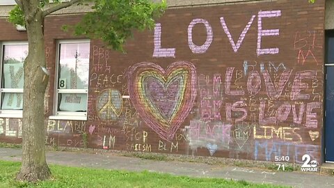 Someone is washing away Hillcrest Elementary students' BLM chalk art