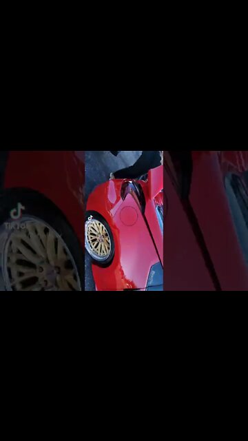 RED CAR WITH GOLD RIMS! #shorts #nissanZ