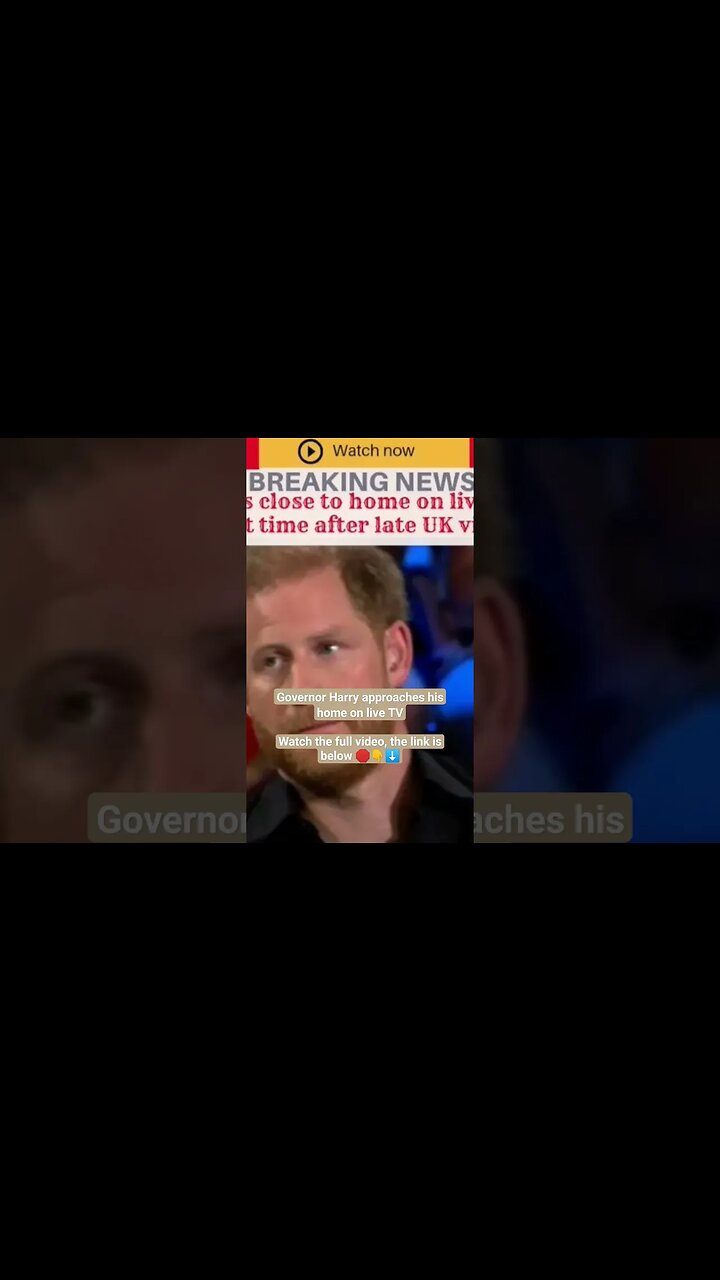 Governor Harry approaches his home on live TV